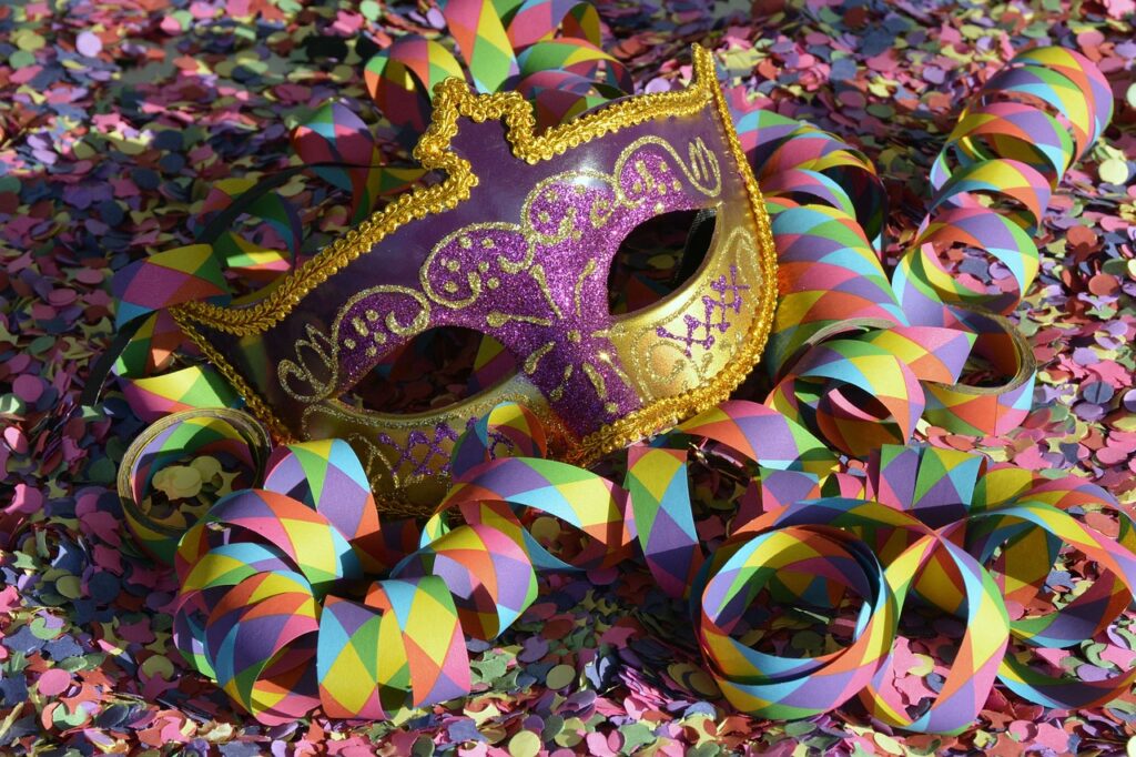mask carnival confetti streamer 1155808
